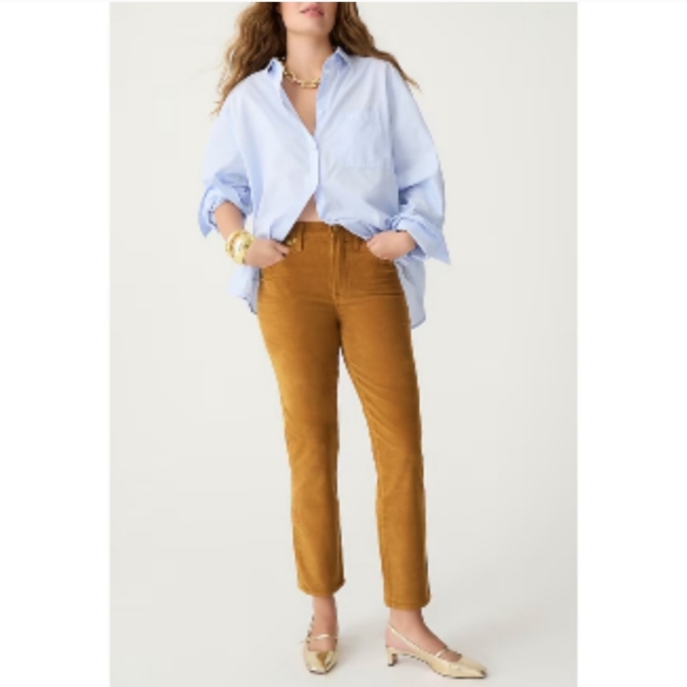 NWT J. Crew Vintage Slim-Straight Corduroy Pant In Golden Brandy Sz 30
